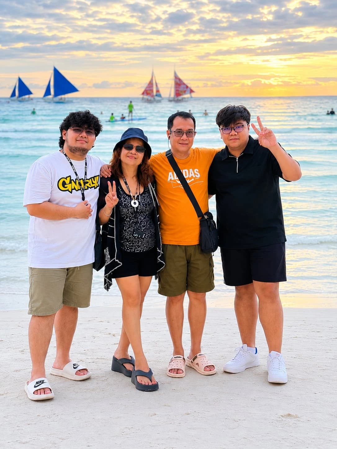 Family group photo in Boracay